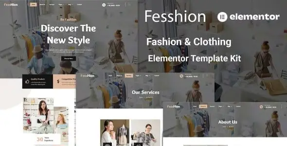 Fesshion – Fashion &amp; Clothing Elementor Template Kit