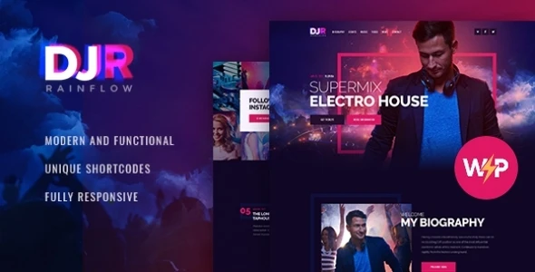 DJ Rainflow | Music Band &amp; Musician WordPress Theme