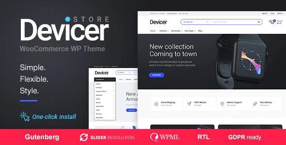 Devicer – Electronics, Mobile &amp; Tech Store WordPress Theme