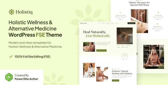 Holistiq – Holistic Wellness &amp; Alternative Medicine FSE WordPress Theme