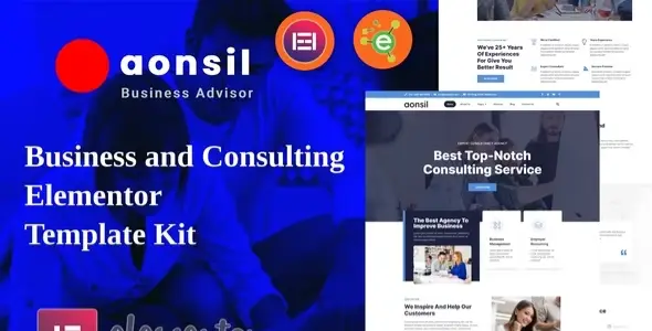 Aonsil – Business &amp; Consulting Elementor Template Kit