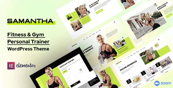Samantha – Personal Trainer &amp; Fitness WordPress Theme