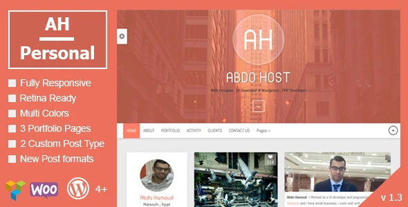 AH Personal – Creative Resume &amp; Blog Theme