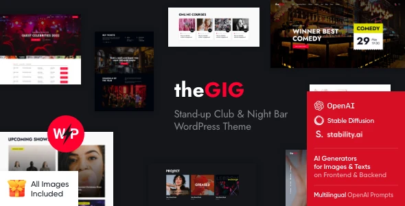 The Gig – Stand-up Club &amp; Night Bar WordPress Theme