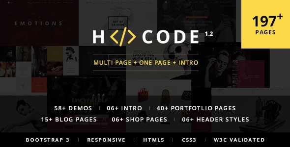 H-Code Multipurpose OnePage &amp; Multi Page Template